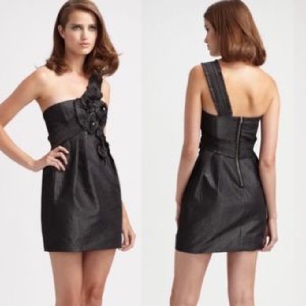 BCBG MaxAzria Jacquard Rosette Dress - 02